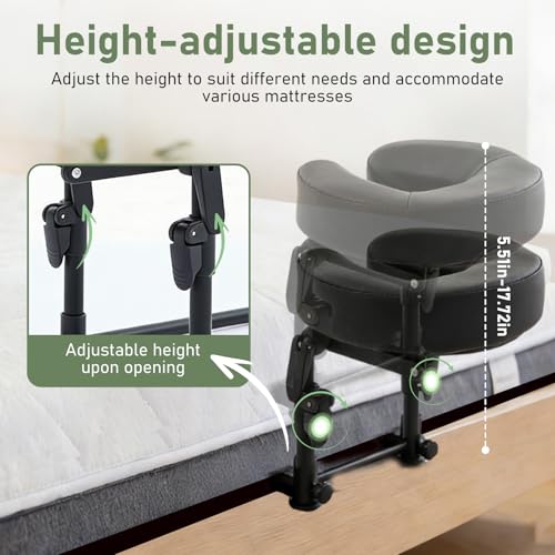 Massage Headrest for Bed - Adjustable Face Cradle Pillow