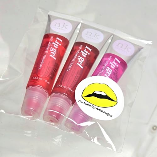 3-Pack Lip Gloss Bundle with Vitamin E - Cherry, Strawberry & Bubblegum