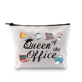 GJTIM Secretary Gift Secretary Thank You Zipper Pouch Gift Queen of Office Travel Makeup Bag Gift for Coworkers (Office Queen Bag)