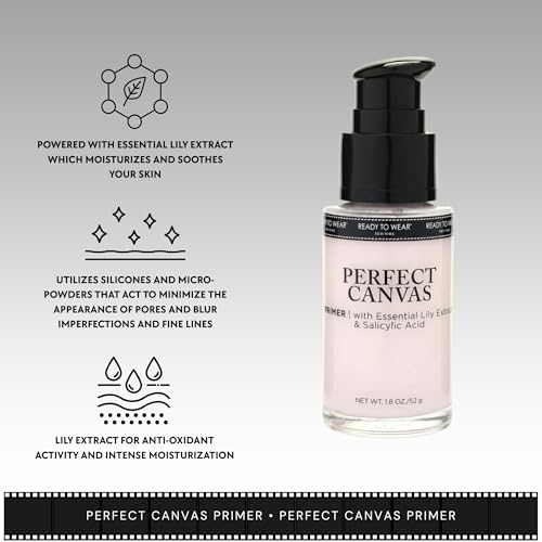 Ready to Wear Perfect Canvas Primer - Reduces Fine Wrinkles Anti Oxidants Anti Aging Skin Primer for Makeup Made in USA