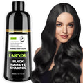 Dark Black Hair Dye Shampoo 3-in-1 for Gray Coverage, Argan Oil
