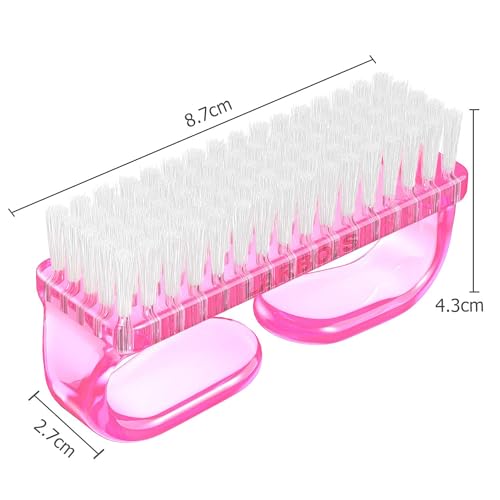 Larbois Nail Brush 4-Pack with Ergonomic Handle for Nails & Toes