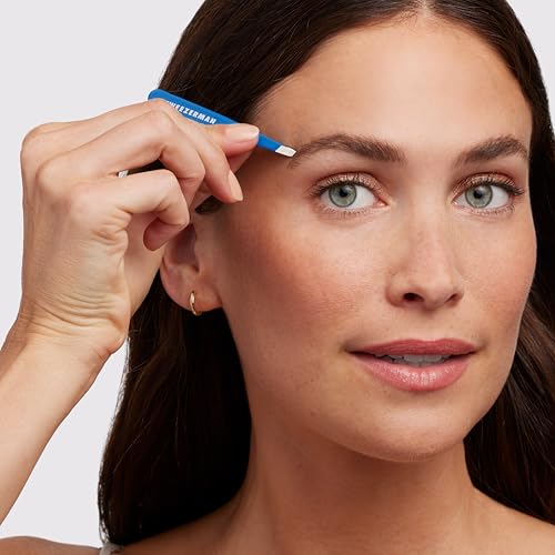 Tweezerman Mini Slant Tweezer for Eyebrows – Bahama Blue