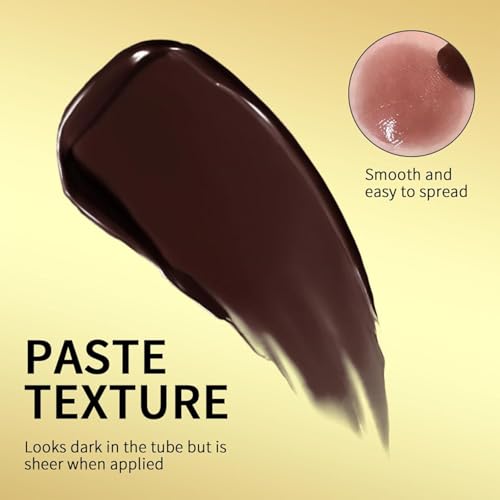 2PCS Honey Lipstick Balm,Deep Moisturizing Black Cherry Tint Lip Balm, Nourishing Honey Noir Lipgloss, Pink Lip Tint,Nourishing and Hydrating Lip Gloss for All Skin Tones (Black & Pink)