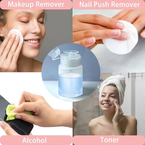 3 Pack 2oz Push Pump Dispenser Bottles with Leak-proof Lock