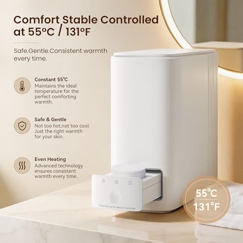 Hot Towel Dispenser & Warmer with 20 Disposable Face Towels