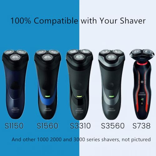 BECHY SH30 Replacement Heads for Series 3000, 2000, 1000 Shavers and S738, Compatible with Philips Norelco Shaver ComfortCut Blades Shaving Heads Like S1560 S3310