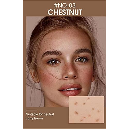 Lovelycat Freckle Pen 4 Colors Natural Freckle Pen Fake Freckle Pen Waterproof Long Lasting Soft Spots Natural Relaxing Sun Makeup (Chestnut)