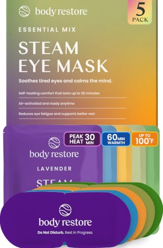 Body Restore Heated Eye Mask Steam Compress 5 Pack