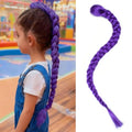 26 Inch Pre-Stretched Purple Braided Ponytail for Braids - Youth & Adult