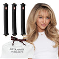 Overnight Blowout Velvet Hair Curling Rods - 3-Pack for Perfect Styles