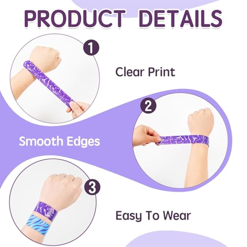 K-pop Style Slap Bracelets 24 Pack - Music Theme Snap Wristbands