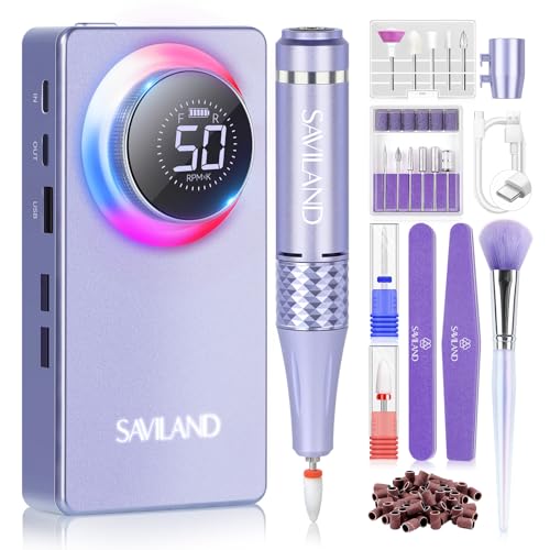 SAVILAND Purple Electric Nail Drill 50000RPM Professional Fast Removal