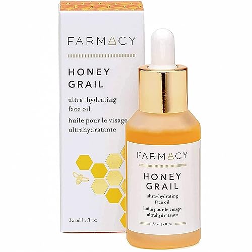 Farmacy Honey Grail Hydrating Face Oil - Nourishing Oil for Skin & Hair - Infused with Sea Buckthorn, Rosehip & Buckwheat Honey to Moisturize & Maintain a Healthy Skin Barrier (30ml)
