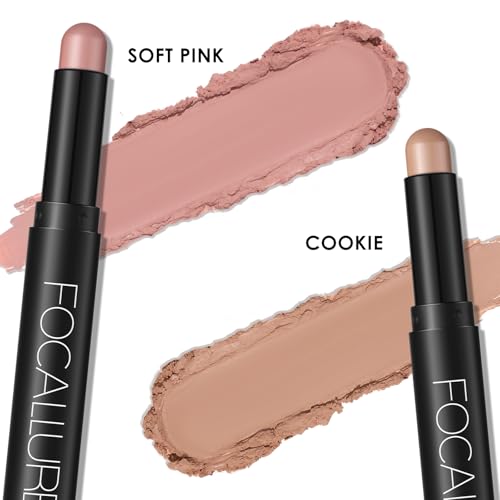 FOCALLURE 2 Pcs Cream Eyeshadow Stick Set - Long Lasting & Waterproof