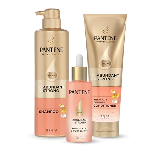 Pantene Abundant & Strong 3-Piece Hair Loss System - Shampoo, Conditioner, Serum