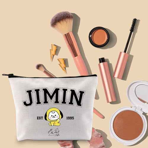 Singer Merch K-pop Characters Bag K-pop Team Gift for Army Singer Fan Gift B-T Inspired Zipper Pouch Bag (Jimin bag)