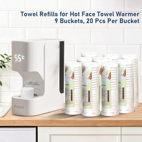 LiveFull Towel Warmer Refills - 180 Compressed Face Towels