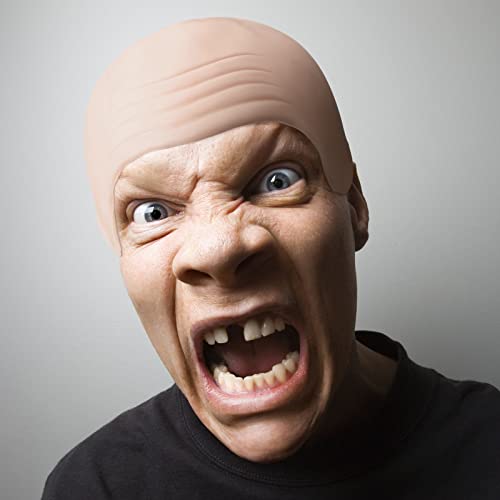 Halloween Bald Cap Latex Head Wig Makeup Costume Set
