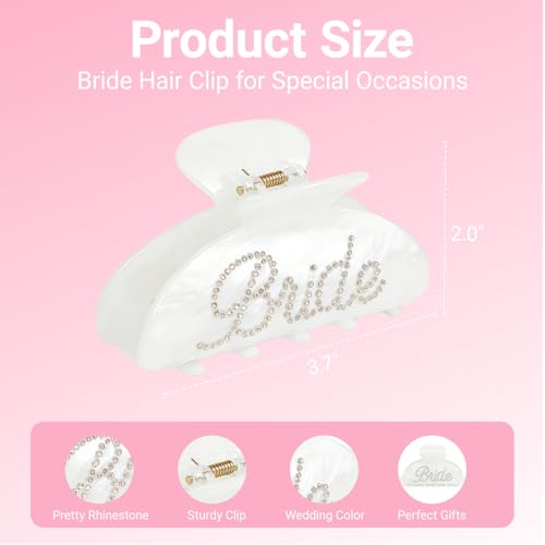 Bride Hair Claw Clip for Wedding, Bachelorette & Bridal Gifts