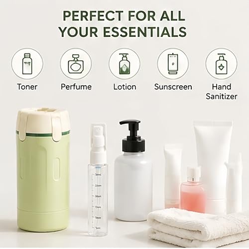 4 in 1 Travel Dispenser Bottle Set, Leak Proof