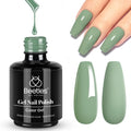 Beetles Green Gel Nail Polish Eucalyptus 15ML Soak Off UV for Fall Nail Art DIY