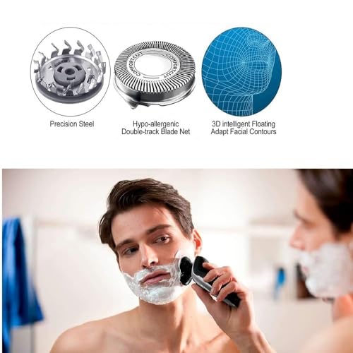 SH30 Shaver Head Replacement for Philips Norelco HQ8 Series 1000 2000 S738 AT811 AT830 AT875 Razor Blade for Men 3 Pack