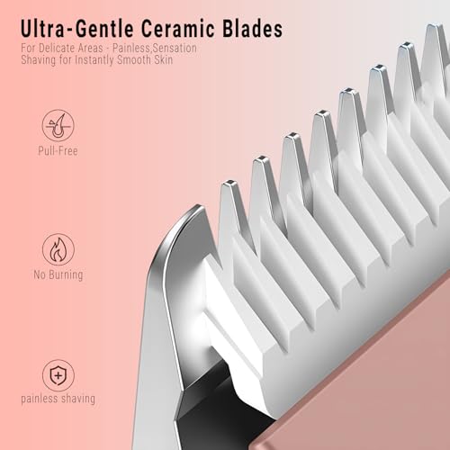 FIONOFY 2-in-1 Bikini Trimmer & Body Shaver for Women