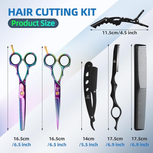 Professional 6.5-Inch Hair Scissors Set - Thinning & Straight Shears