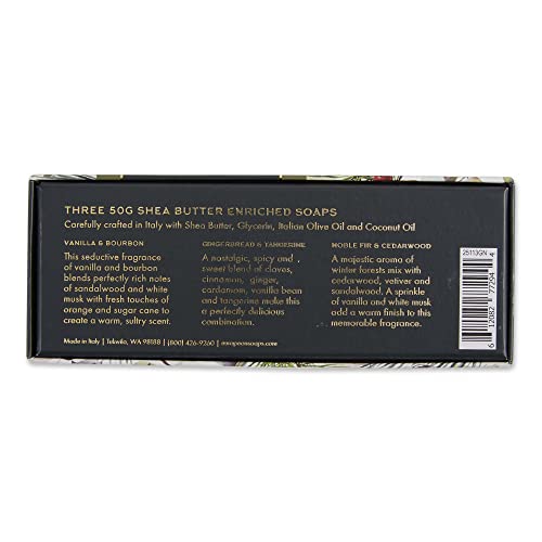 Via Mercato Natale Winter Woods Holiday Collection, Soap Gift Set, Assorted Scents