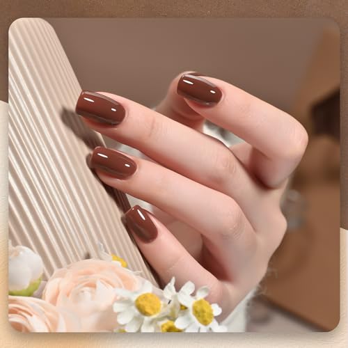GAOY Amber Brown Gel Nail Polish 16ml UV Soak Off for DIY Manicure