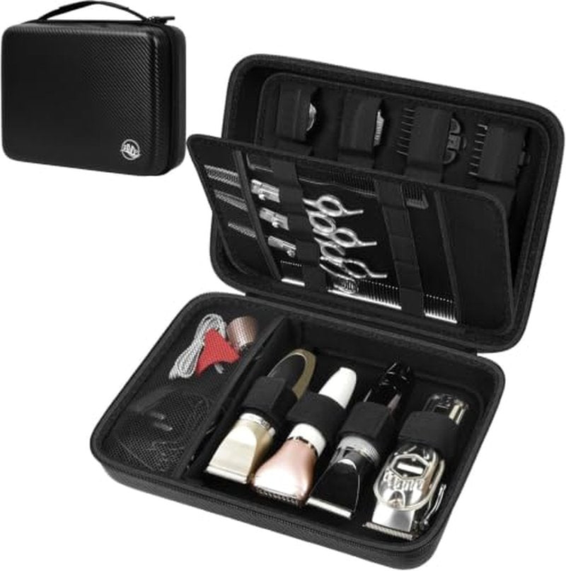 Boobowl Hard Travel Case for Hair Clippers & Grooming Tools - Black