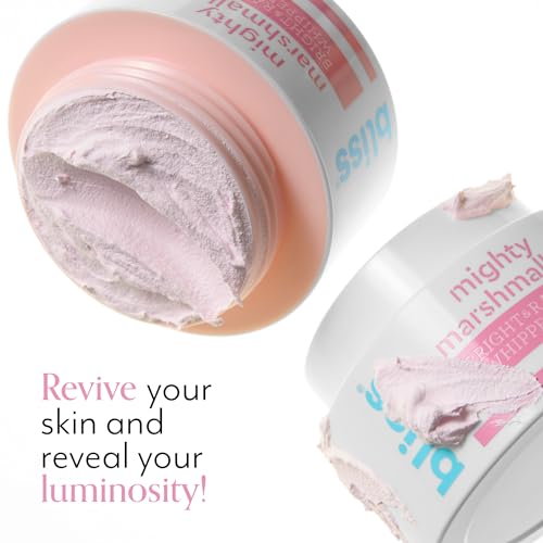 Bliss Facial Trio ? Micro Magic Skin-Refining Face Scrub (Packaging May Vary), Mighty Marshmallow Brightening Mask & Glow and Hydrate Serum - Exfoliating and Hydrating Skincare Routine
