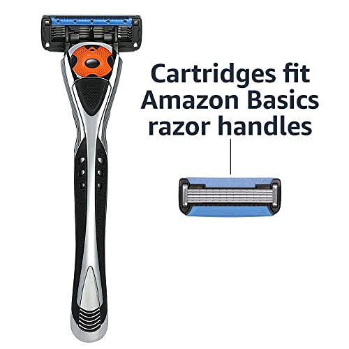 Amazon Basics 5-Blade MotionSphere Men's Razor Handle & 16 Cartridges