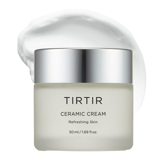 TIRTIR Natural Ceramide Cream Moisturizer for Hydrated, Glowing Skin - Shea Butter, Centella Asiatica Extract - Nourishing, Ideal for Dry Skin (50ml / 1.69 fl.oz.)