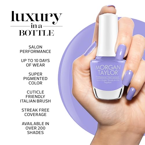 Morgan Taylor Nail Polish - Can't Burst My Bubble Periwinkle, 15mL
