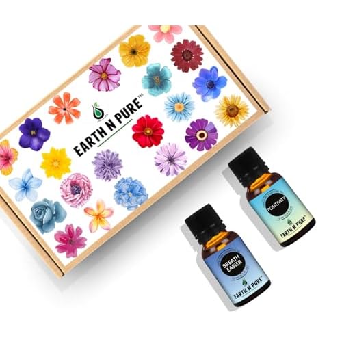 Earth N Pure Natural Essential Oil Blend- Pack of 2 | For Breath Easier & Positivity | 15ml each