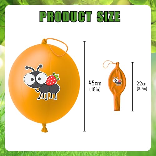Bug Party Favors Set - 24 Punch Balloons & 48 Tattoos