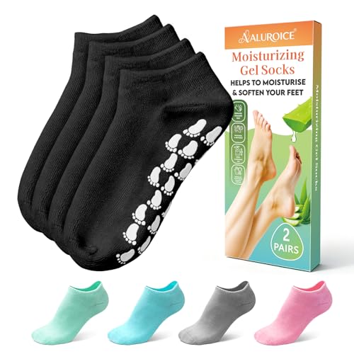 Silicone Moisturizing Socks for Dry Cracked Feet - Size 12