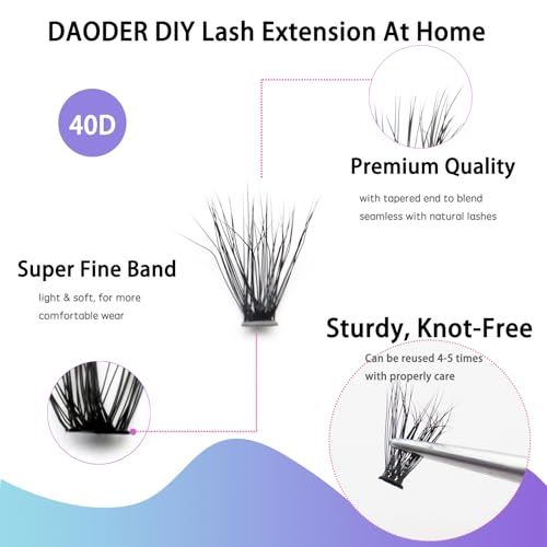 40D D Curl Lash Clusters Kit 9-13mm Short Wispy Eyelashes 200pcs