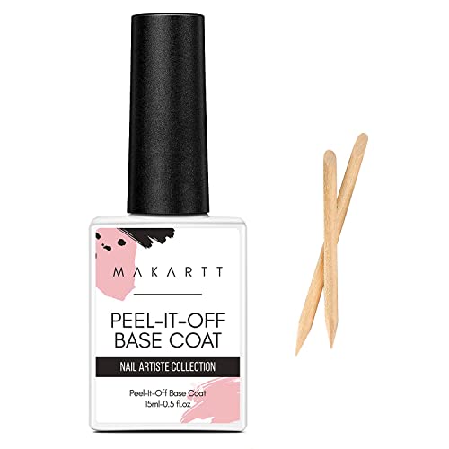 Makartt Peel Off Gel Base Coat 15ml - Damage-Free Peelable UV/LED Base