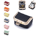 Mini Portable Leather Jewelry Travel Case - Anti-Tip Organizer