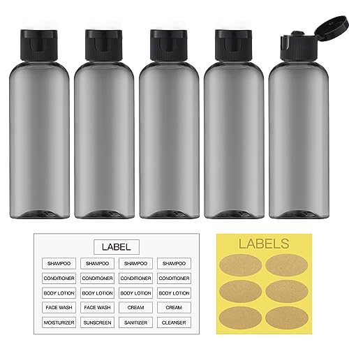 LISAPACK 3.4 oz Travel Toiletries Bottles Set - Leak Proof & TSA Approved
