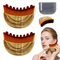 Lymphatic Contour Face Brush, Super Soft Manual Lymphatic Drainage Massager for Sculpting, Relieve Fatigue & Reduce Puffiness, with Portable Case.Suitable for Facial Cleansing and Massage (2-PCS)