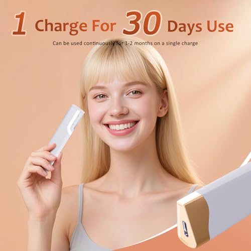 Sonic Dermaplane Razor for Women - Facial Hair Remover & Exfoliator with LED Light