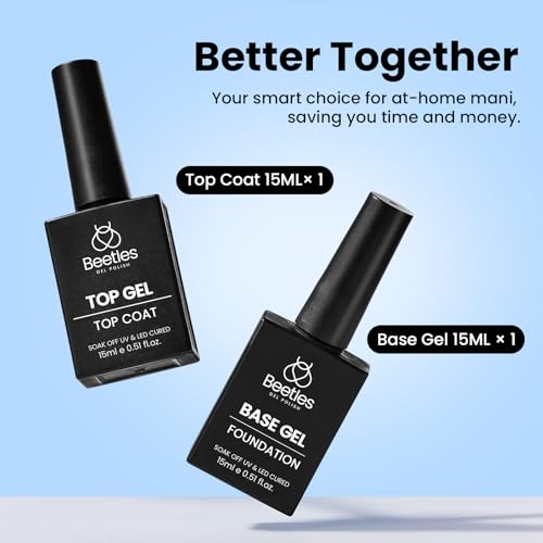 Beetles No Wipe Gel Base & Top Coat Set - 15ml Duo