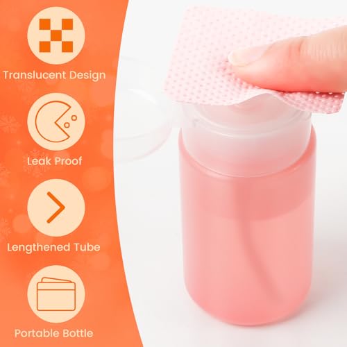 Lint Free Nail Wipes Set with 120ml Pump Dispenser - 400 Count Kit