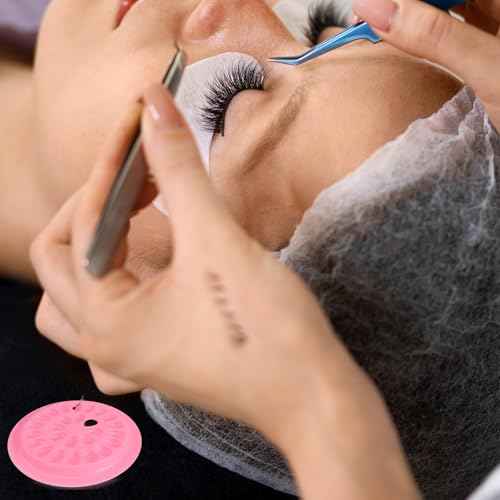 100 Pcs False Eyelash Glue Holders, Lash Trays, Disposable Lash Pads for Eyelash Extensions