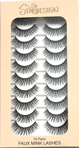 Faux Mink False Lashes 10 Pairs - Everyday 220