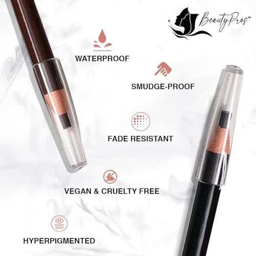 BeautyPros Waterproof Eyebrow Pencil Set - 6 Colors